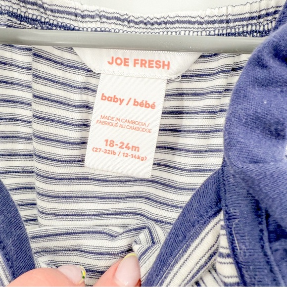 Joe Fresh Blue and White Striped Kids One Piece - Picture 2 of 3